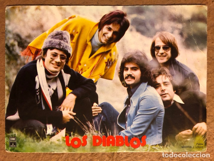 Photos de Chanteurs et Chanteuses: LOS DIABLOS. POSTAL CIRCULADA PROMOCIONAL EMI ODEON.