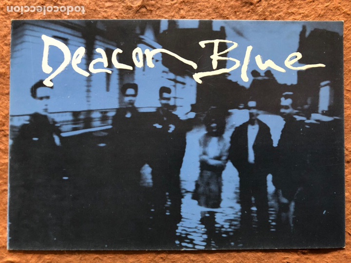 Fotos de Cantores: DEACON BLUE. POSTAL CIRCULADA PROMOCIONAL GIRA ESPA&Ntilde;A 1990. ZELESTE, ARENA, JACARA Y ALBIA.