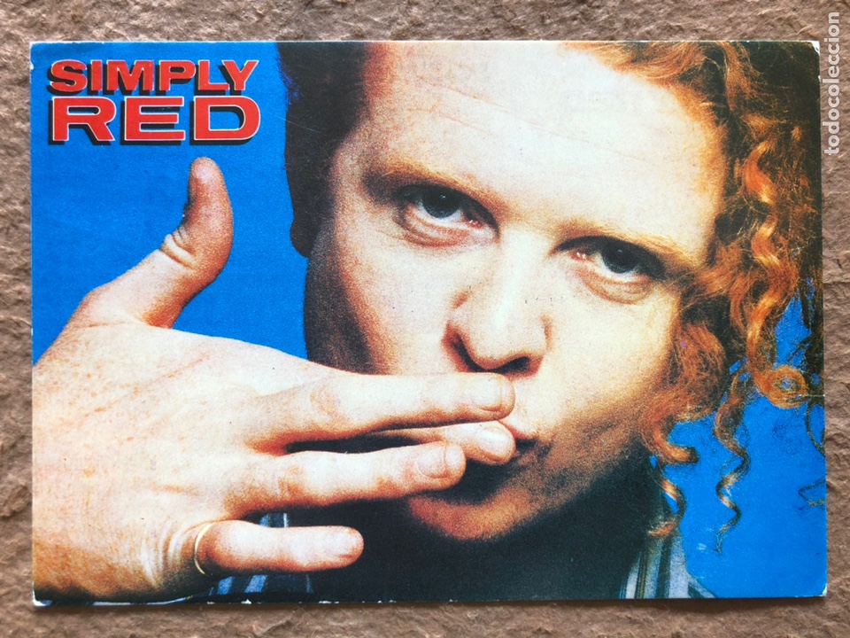 Fotos de cantantes: SIMPLY RED. POSTAL CIRCULADA PROMOCIONAL TOUR ESPA&Ntilde;A 1988.