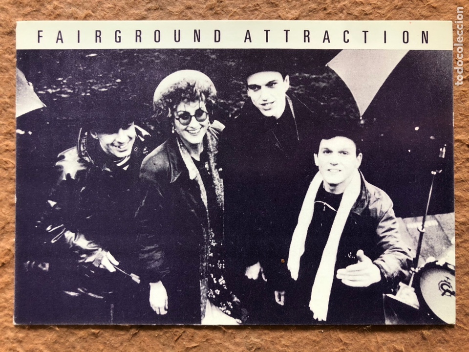 Fotos von Musikern: FAIRGROUND ATTRACTION. POSTAL CIRCULADA PROMOCIONAL TOUR ESPA&Ntilde;A 1989. SALA ZELESTE, JACARA,..