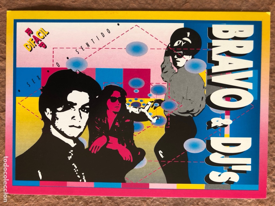 Fotos de cantantes: BRAVO & DJS, DIFACIL RAP - SEX O SENTIDO. POSTAL SIN CIRCULAR PROMOCIONAL BAJO MALO MGMT