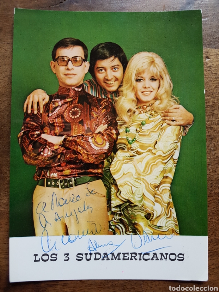 Photos of Singers: Postal artistica los 3 sudamericanos a&ntilde;os 70 firmada
