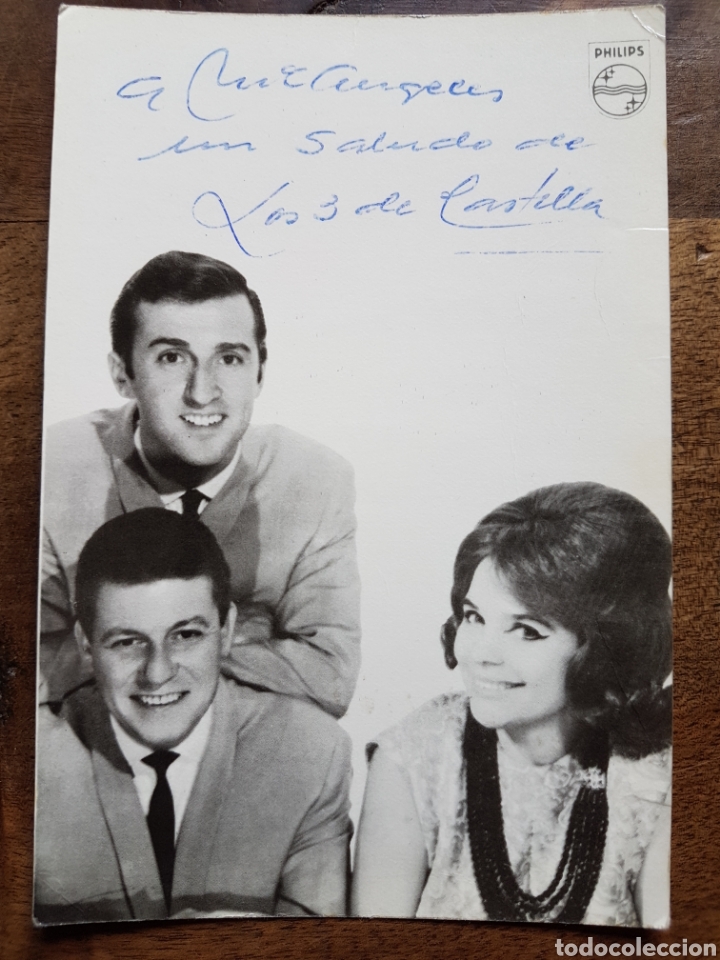 Photos of Singers: Postal artistica Los 3 de castilla a&ntilde;os 70 firmada