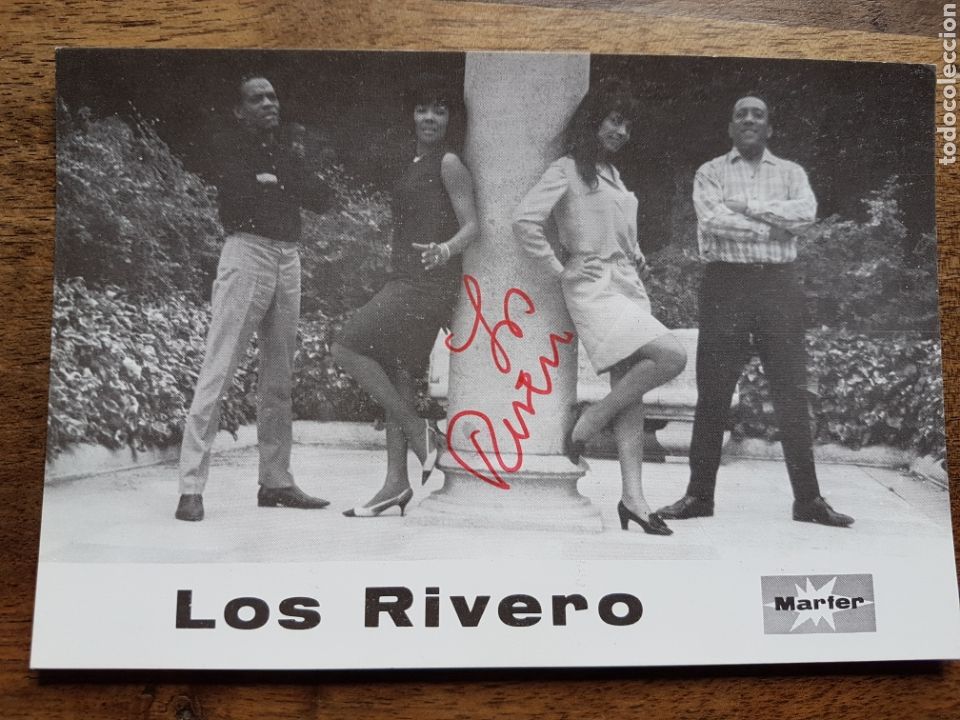 Photos of Singers: Postal artistica los Rivero a&ntilde;os 70 firmada
