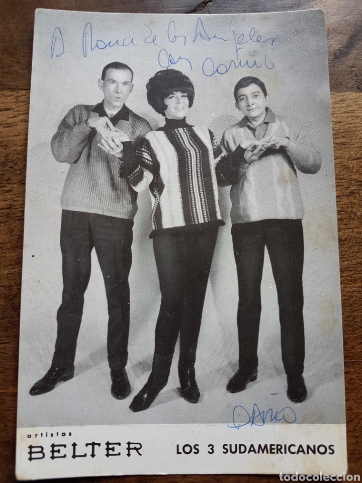 Photos of Singers: Postal artistica los 3 sudamericanos a&ntilde;os 70 firmada