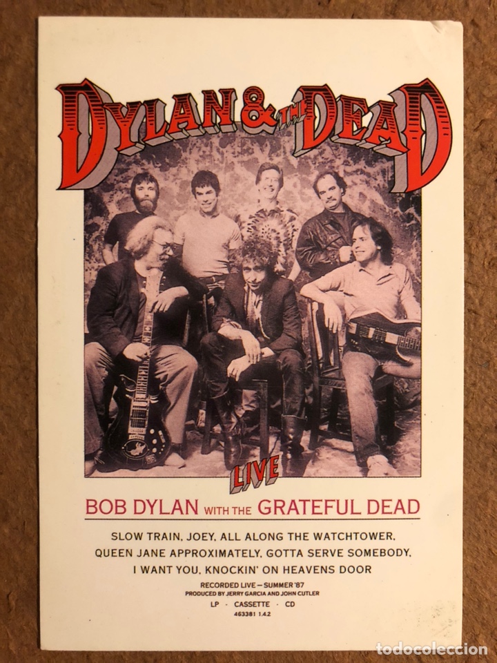 Fotos de Cantantes: BOB DYLAN & THE DEAD LIVE 1987. POSTAL SIN CIRCULAR METRO MUSIC.