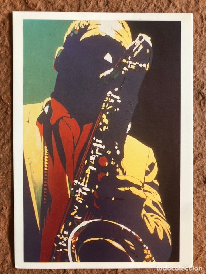 Fotos von Musikern: COLTRANE POUR GIBBAL DE BERNARD RANCILLAC. POSTAL SIN CIRCULAR EDITIONS HAZAN (1990).