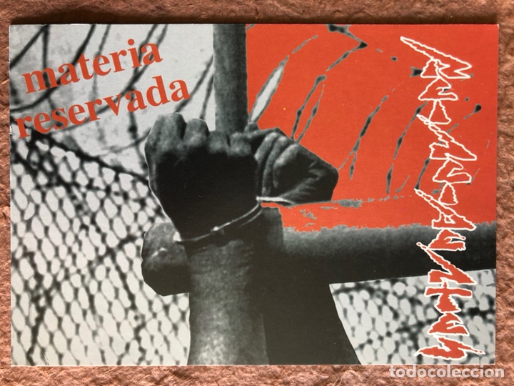 Photos of Singers: REINCIDENTES &ldquo;MATERIA RESERVADA&rdquo; (1997). POSTAL SIN CIRCULAR PROMOCIONAL DISCOS SUICIDAS.