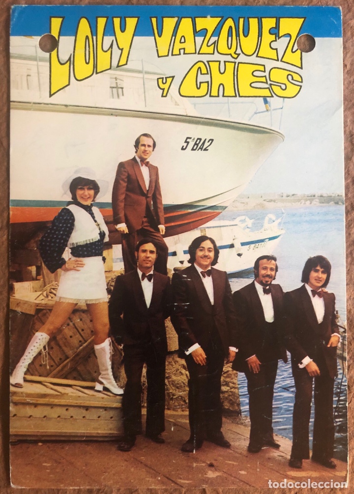 Photos of Singers: LOLY V&Aacute;ZQUEZ Y LOS CHES. TARJETA PROMOCIONAL CIRCULADA AL DORSO.
