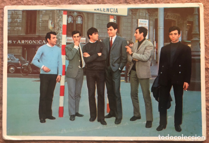 Photos de Chanteurs et Chanteuses: LOS MUSTANG. POSTAL CIRCULADA RECUADRO BLANCO VIKINGO N&deg; 477.
