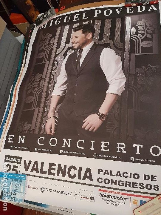 Photos of Singers: CARTEL POSTER MIGUEL POVEDA .ORIGINAL y OFICIAL. GRAN TAMA&Ntilde;O.