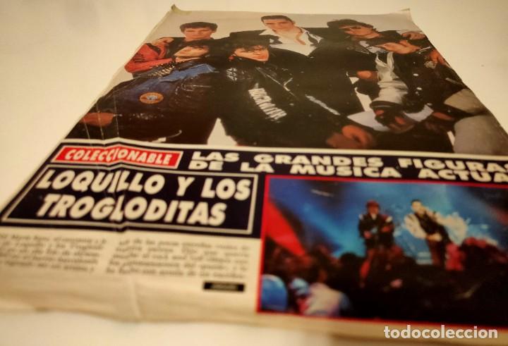 Fotos de Cantantes: LOQUILLO Y TROGLODITAS FICHA COLECCIONABLE REVISTA HOLA A&Ntilde;O 1989 +POSTAL