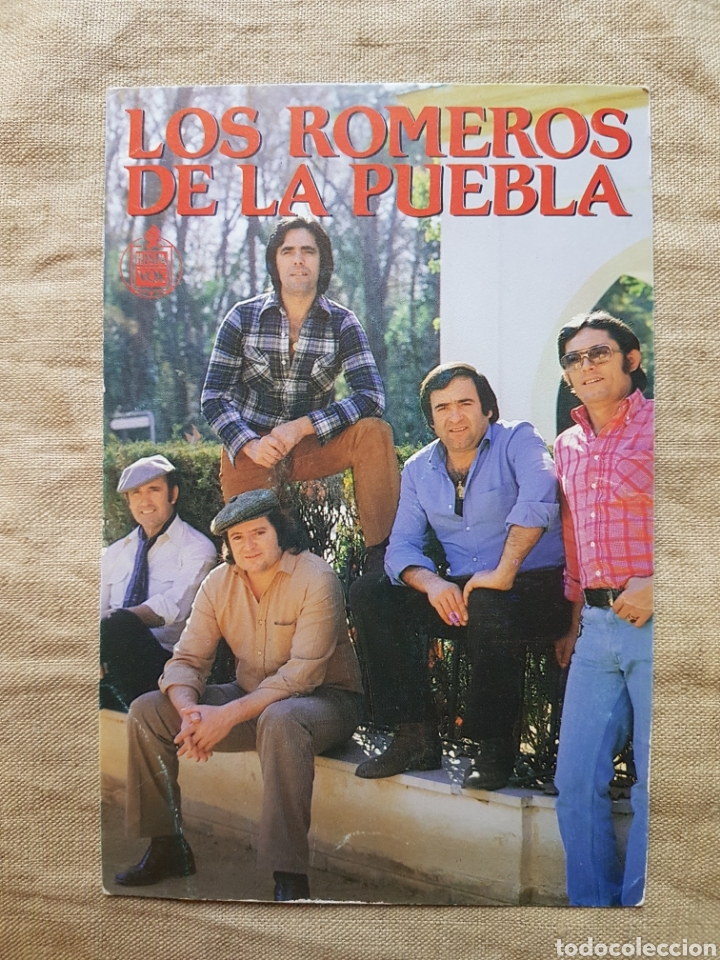 Fotos von Musikern: Foto postal art&iacute;stica los romeros de la puebla con 4 autografos