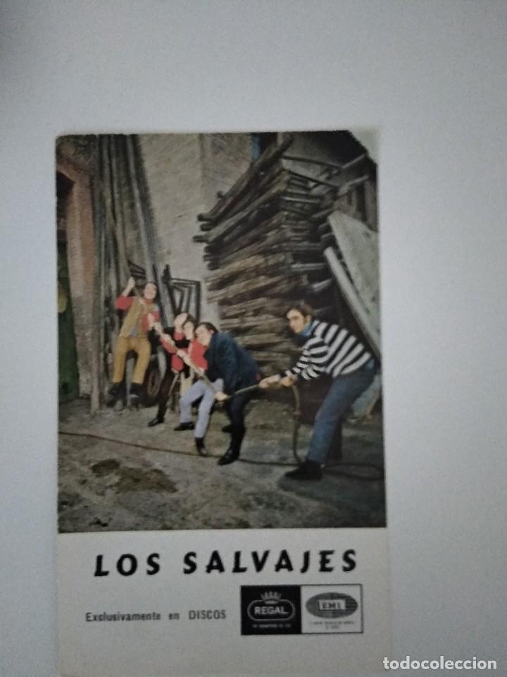 Photos of Singers: LOS SALVAJES POSTAL PROMOCIONAL REGAL EMI DEDICADA
