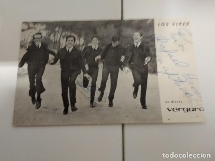Photos of Singers: LOS SIREX POSTAL PROMOCIONAL VERGARA DEDICADA