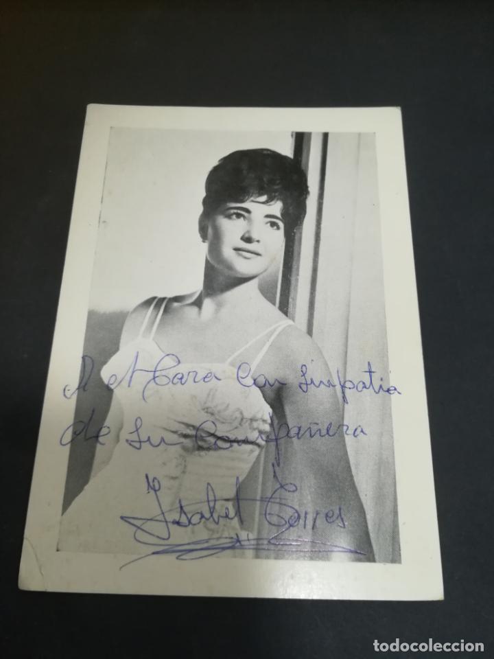 Fotos von Musikern: TARJETA DE PRESENTACI&Oacute;N. IMAGEN DE ARTISTA ISABEL TORRES. FIRMA Y DEDICATORIA