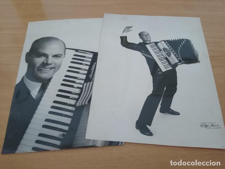 Photos de Chanteurs et Chanteuses: GASPARIN LOTE DE 2 FOTOS ACORDEONISTA ARGENTINO D&Eacute;CADA DEL 50 Y 60