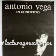 Fotos de Cantantes: ANTONIO VEGA, NO ME IRÉ MAÑANA (1991). CARTEL ORIGINAL CON DEDICATORIA Y FIRMA DE ANTONIO