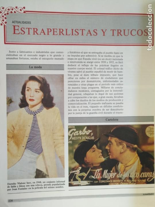 Fotos de Cantantes: HOJA PUBLICACION CANTANTE - CLIPPING - GRETA GARBO DOROTHY MALONE LUCE . MELVYN DOUGLAS