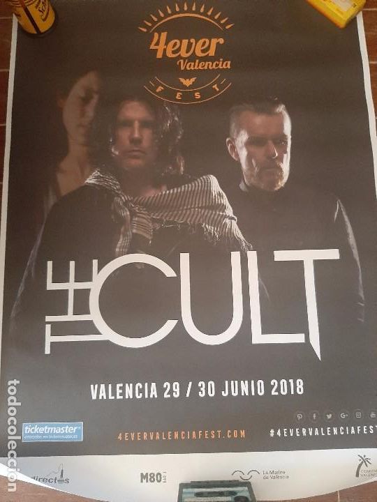 Photos of Singers: CARTEL POSTER THE CULT. ORIGINAL. GRAN TAMA&Ntilde;O.