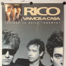 Fotos de Cantantes: RICO “VAMOS A CASA” (1991). CARTEL PROMOCIONAL DEL ÁLBUM. GRUPO POST NACHA POP.. Lote 217149207