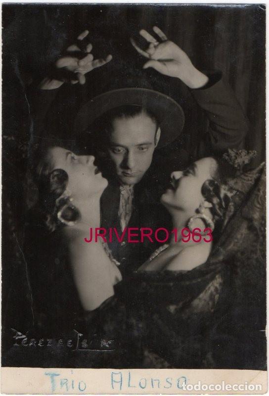 Fotos von Musikern: FOTOGRAFIA ORIGINAL AUTOGRAFIADA, TRIO ALONSO, 80X118MM