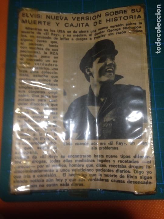 Photos de Chanteurs et Chanteuses: RECORTE REVISTA 1978 - ELVIS PRESLEY - NUEVA VERSI&Oacute;N SOBRE SU MUERTE Y CAJITA DE HISTORIA