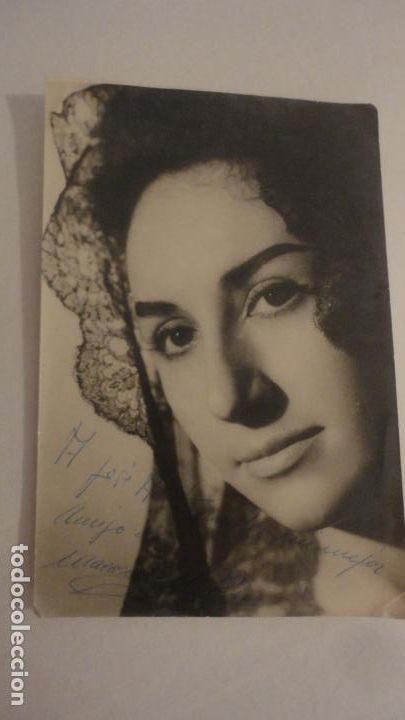 Photos de Chanteurs et Chanteuses: ANTIGUA FOTOGRAFIA. MACARENA DEL RIO. FIRMADA Y DEDICADA.