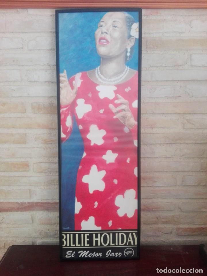 Fotos de Cantantes: POSTER ENMARCADO DE BILLIE HOLIDAY -PROMOCIONAL DE VERVE MUY LIMITADO Y EXCLUSIVO 60x20
