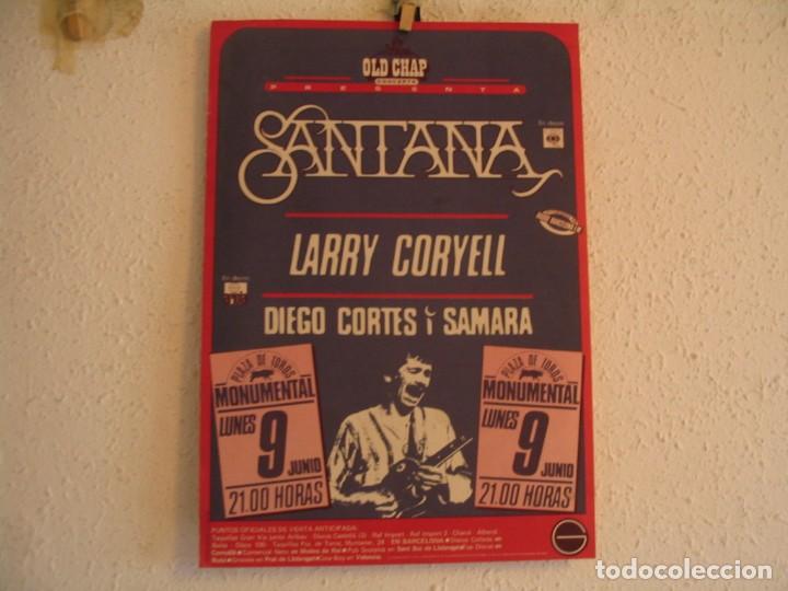 Photos of Singers: SANTANA LARRY CORYELL DIEGO CORTES SAMARA CARTEL ORIGINAL BARCELONA GIRA 1980 TOUR 47X33