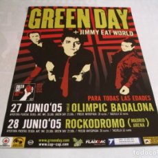 Fotos de Cantantes: GREEN DAY + JIMMY EAT WORLD CARTEL ORIGINAL BADALONA MADRID 2005 GIRA TOUR 43X30