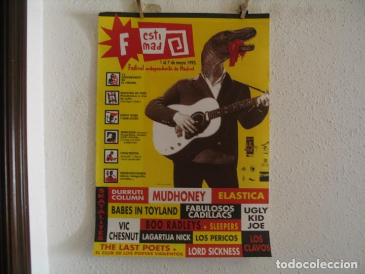 Fotos de Cantantes: FESTIMAD DURRUTI COLUMN MUDHONEY ELASTICA BABES IN TOYLAND CARTEL ORIGINAL 1995 GIRA TOUR 69x48