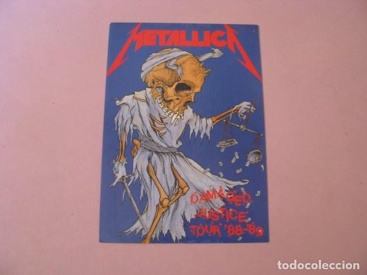 Fotos de Cantantes: POSTAL DE METALLICA. DAMAGED JUSTICE, TOUR 88-89.