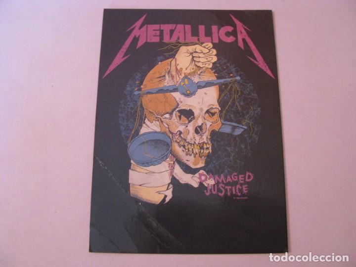 Fotos de Cantantes: POSTAL DE METALLICA. DAMAGED JUSTICE, REFLEX MARKETING. 1988. ESQUINAS DOBLADAS.
