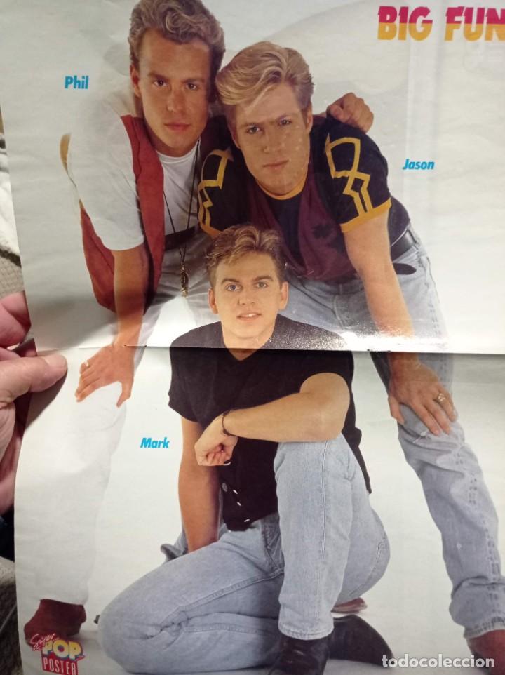 Fotos de Cantantes: DOBLE P&Oacute;STER DE 2 P&Aacute;GINAS REVISTA S&Uacute;PER POP (A&Ntilde;OS 90) BIG FUN Y JASON DONOVAN 41X29