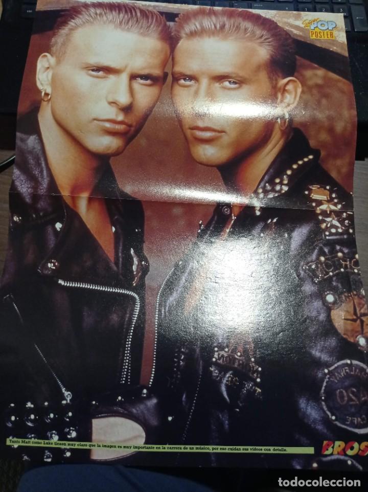 Fotos de Cantantes: DOBLE P&Oacute;STER DE 2 P&Aacute;GINAS REVISTA S&Uacute;PER POP (A&Ntilde;OS 90) BROS Y JASON DONOVAN 41X29