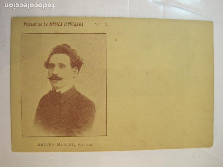 Photos de Chanteurs et Chanteuses: ARTURO MARCET-PIANISTA-LA MUSICA ILUSTRADA-NUM&middot;5-REVERSO SIN DIVIDIR-POSTAL ANTIGUA-(79.552)
