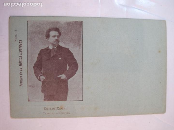 Photos de Chanteurs et Chanteuses: EMILIO ENGEL-TENOR CONCIERTOS-LA MUSICA ILUSTRADA-NUM&middot;14-REVERSO SIN DIVIDIR-POSTAL ANTIGUA-(79.555)