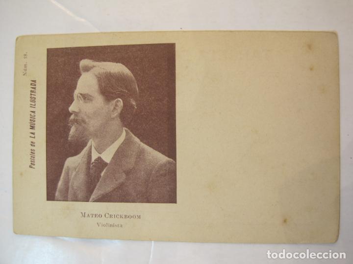 Photos de Chanteurs et Chanteuses: MATEO CRICKBOOM-VIOLINISTA-LA MUSICA ILUSTRADA-NUM&middot;18-REVERSO SIN DIVIDIR-POSTAL ANTIGUA-(79.556)