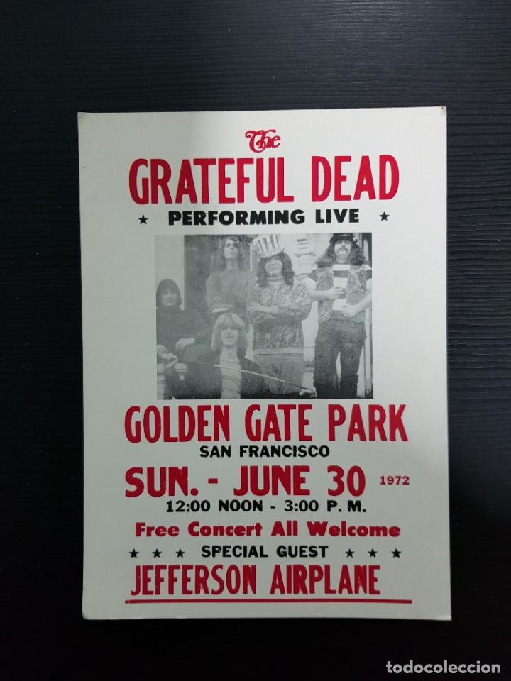 Photos of Singers: GRATEFUL DEAD: ANTIGUO POSTALON BIG POSTCARD VINTAGE OPORTUNIDAD COLECCIONISTAS