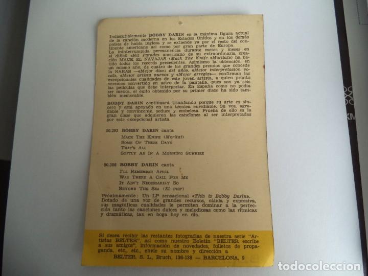 Fotos de cantantes: Targeta postal Bobby Darin - Foto 2