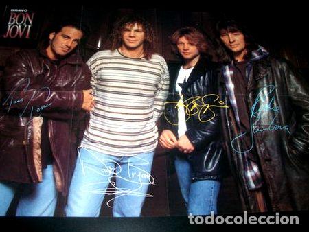 Fotos de cantantes: poster bon jovi caught in the act 82 x 57 g042