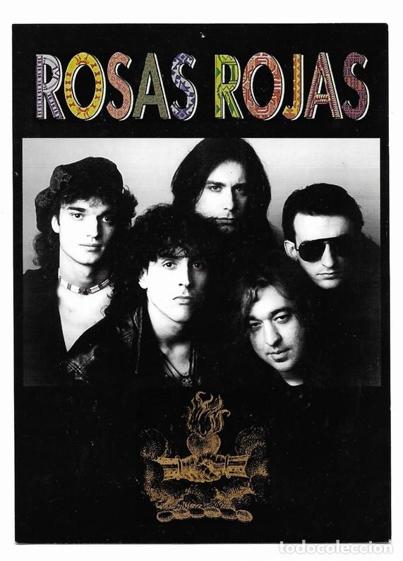 Photos de Chanteurs et Chanteuses: POSTAL **ROSAS ROJAS** GRUPO ROCK LERIDANO A&Ntilde;OS 80-90. MEDIDAS: 17 X 12,5 CMS. DORSO IMPRESO.