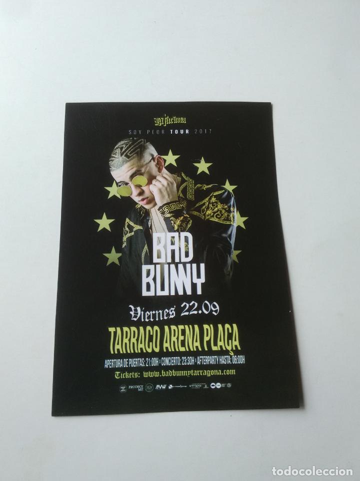 Photos of Singers: POSTAL BAD BUNNY TARIMA SOY PEOR TOUR 2017 PUBLICIDAD CONCIERTO TARRACO ARENA PLAZA 10,4 X 14,5 CM