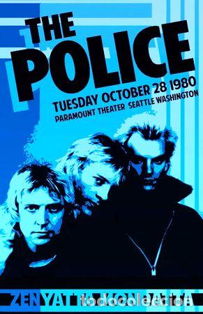 Fotos de Cantantes: the police poster 30x42 tour 1980 pop art rock retro