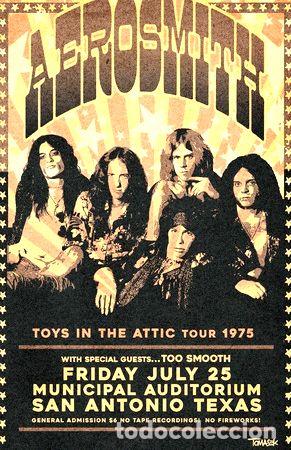 Fotos de Cantantes: aerosmith poster 30x42 toys in the attic 1975 tour retro