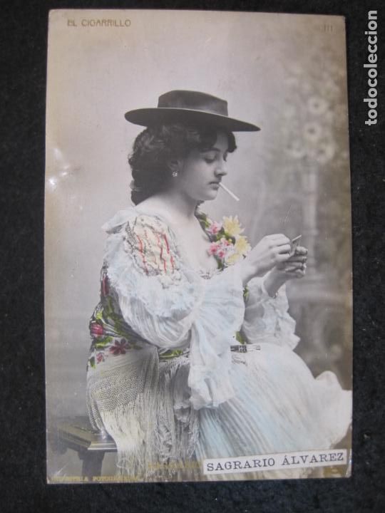 Fotos von Musikern: SAGRARIO ALVAREZ-EL CIGARRILLO-FOTOGRAFICA LB BARTRINA-POSTAL ANTIGUA-(83.691)