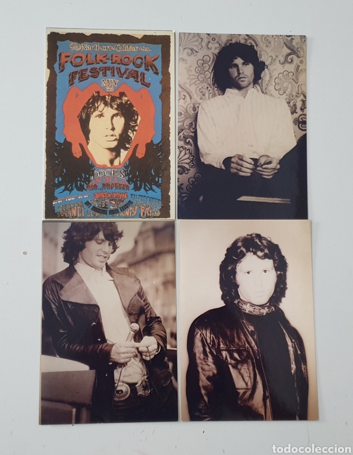 Fotos de Cantantes: LOTE 4 POSTALES JIM MORRISON THE DOORS