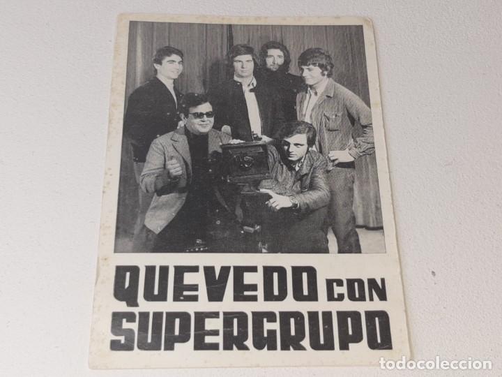Fotos de Cantantes: ANTIGUA POSTAL DEL GRUPO ESPA&Ntilde;OL QUEVEDO CON SUPERGRUPO A&Ntilde;OS 70