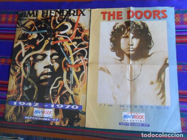 Fotos de Cantantes: P&Oacute;STER METAL HEAVY ROCK THE DOORS JIM MORRISON 1943 1971 Y JIMI HENDRIX 1942 1970. SEPTIEMBRE 97.
